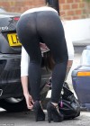 Imogen Thomas see through thong bend over in sheer tights